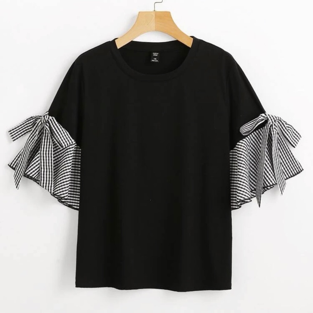Shein Unity Plus Size Flounce Sleeve Top